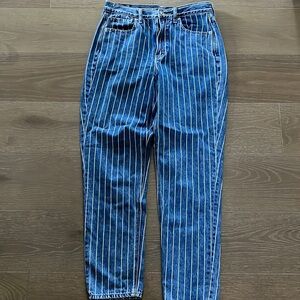 American Eagle Outfitters Blue Striped Jeans